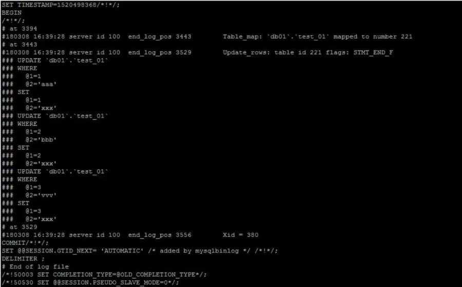 binlog2sql 实现 MySQL 误操作的恢复