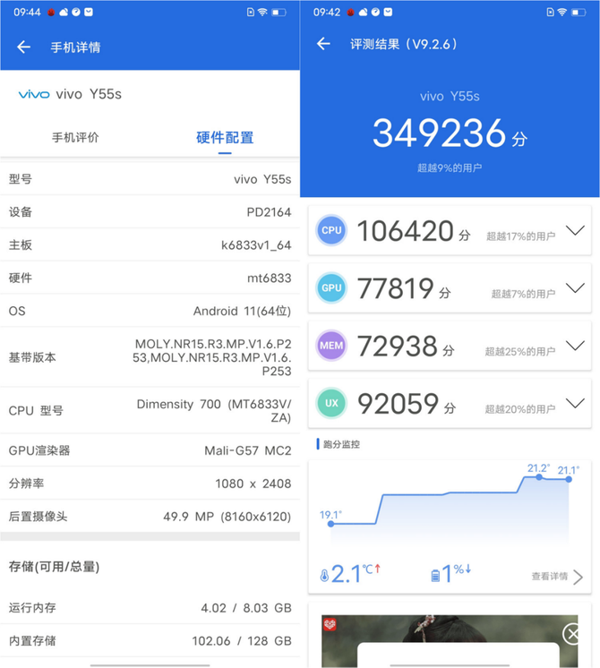 配6000mAh大容量电池，vivo Y55s无忧体验-图片13