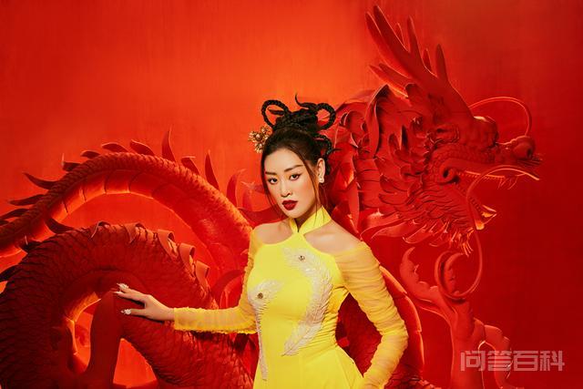 越南环球小姐穿奥黛、与龙共舞,向全世界彰显古代大南帝国的风采-图片3