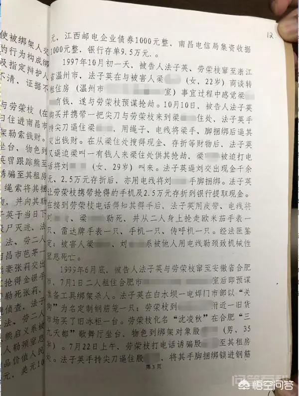 劳荣枝跟随法子英几年,劫得的钱财应该不少,你觉得她用在哪些地方了?-图片3