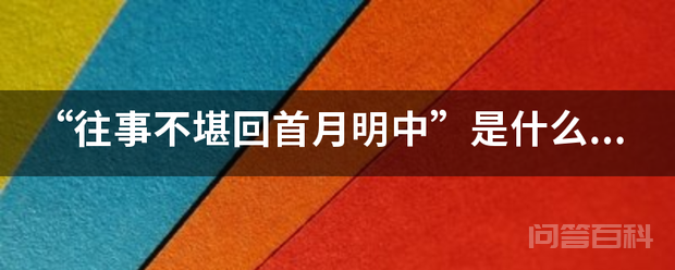 “往事不堪回首月明中”是什么意思?-图片1
