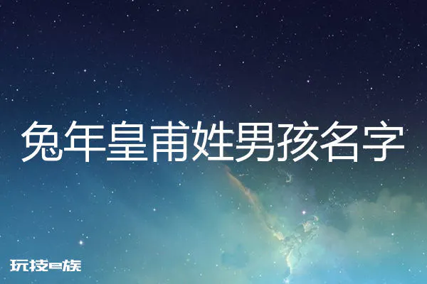 2023兔年姓皇甫男孩名字大全