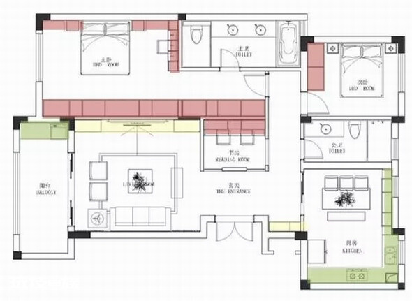 新中式+抹茶绿,打造148m²东方美雅致空间-图片3