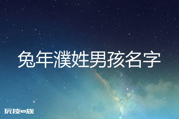 2023兔年姓濮男孩名字大全
