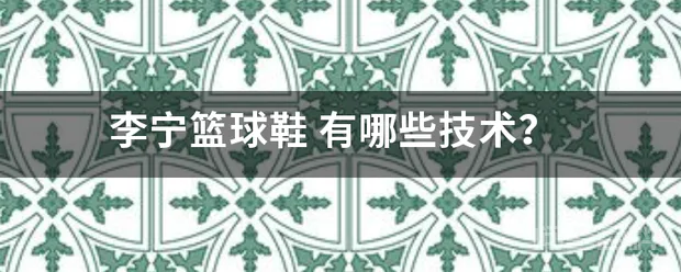 李宁篮球鞋