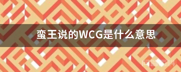 蛮王说的WCG是什么意思