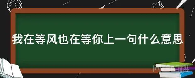 我在等风也在等你上一句什么意思