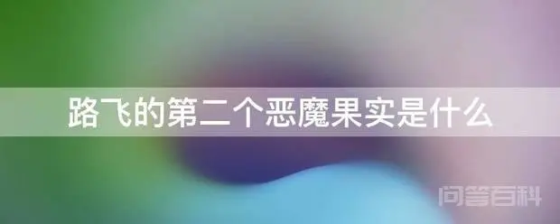 路飞的第二个恶魔果实是什么