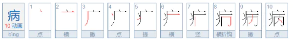 了的笔顺笔画顺序