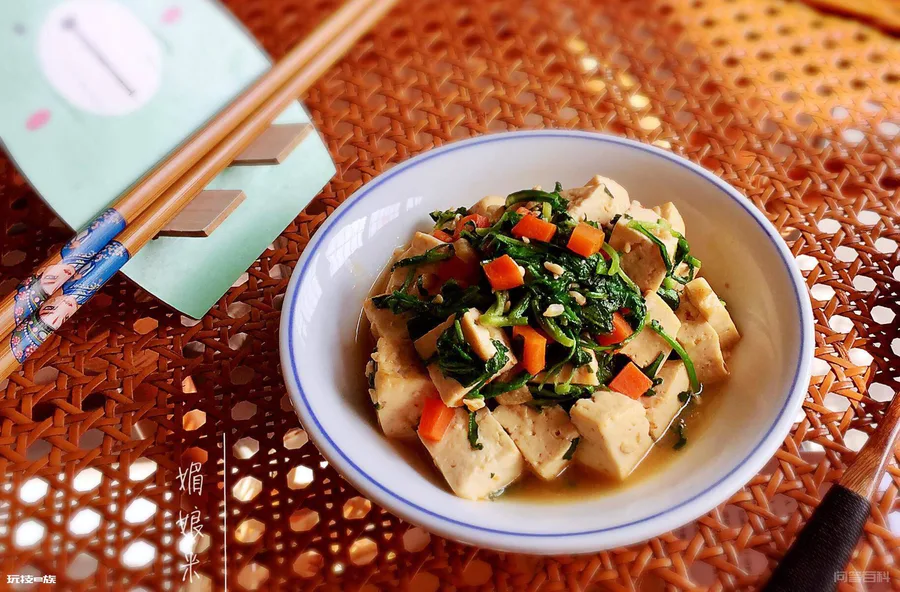 初春荠菜二 -荠菜烧豆腐-图片11