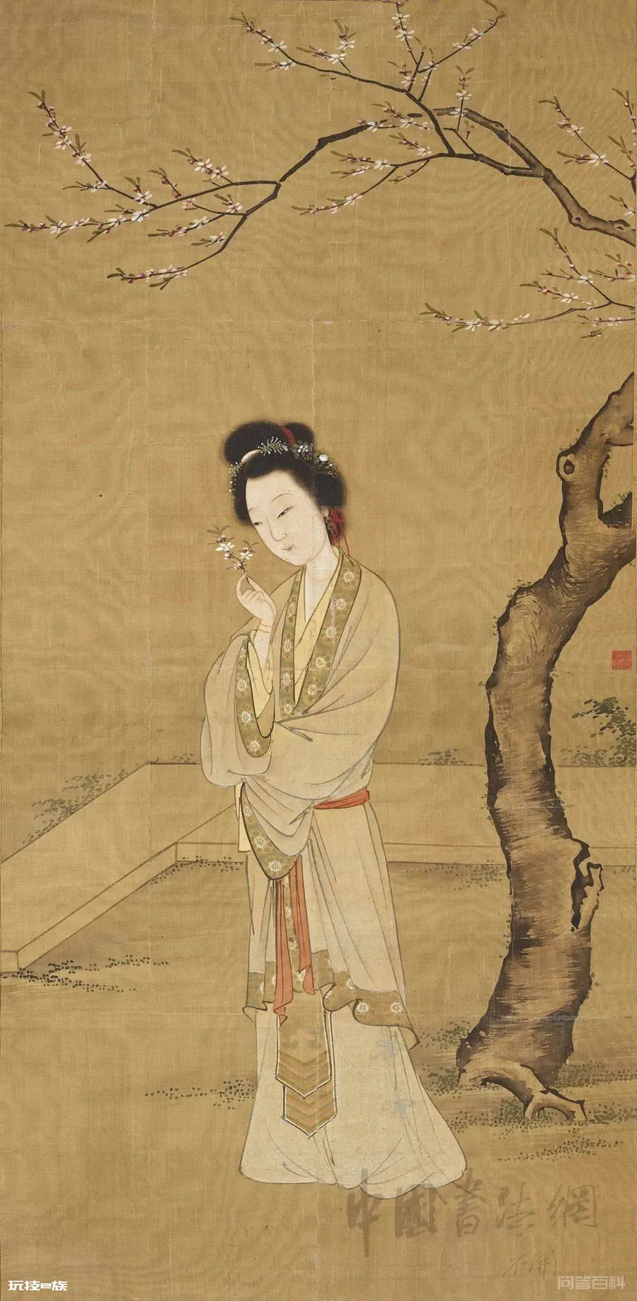 赏画 | 张纪《人面桃花图》-图片1