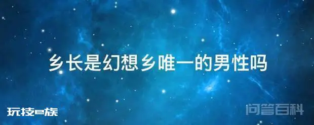 乡长是幻想乡唯一的男性吗