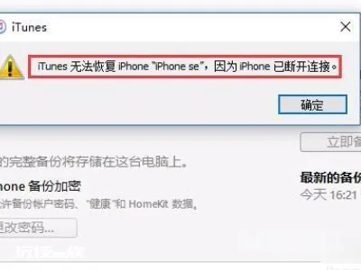 iTunes无法恢复备份因为iPhone已断开连接怎么办-图片3