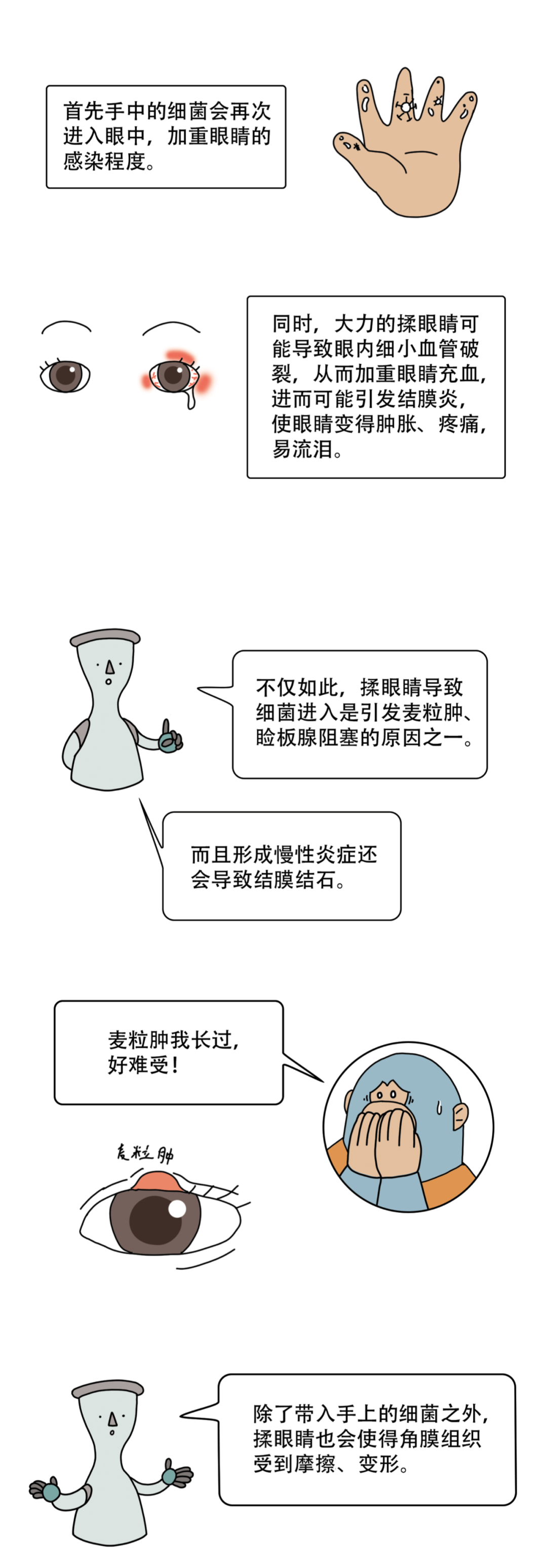健康科普 | 揉眼睛的危害竟然这么大？！快住手！-图片3