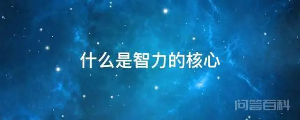 什么是智力的核心-图片1