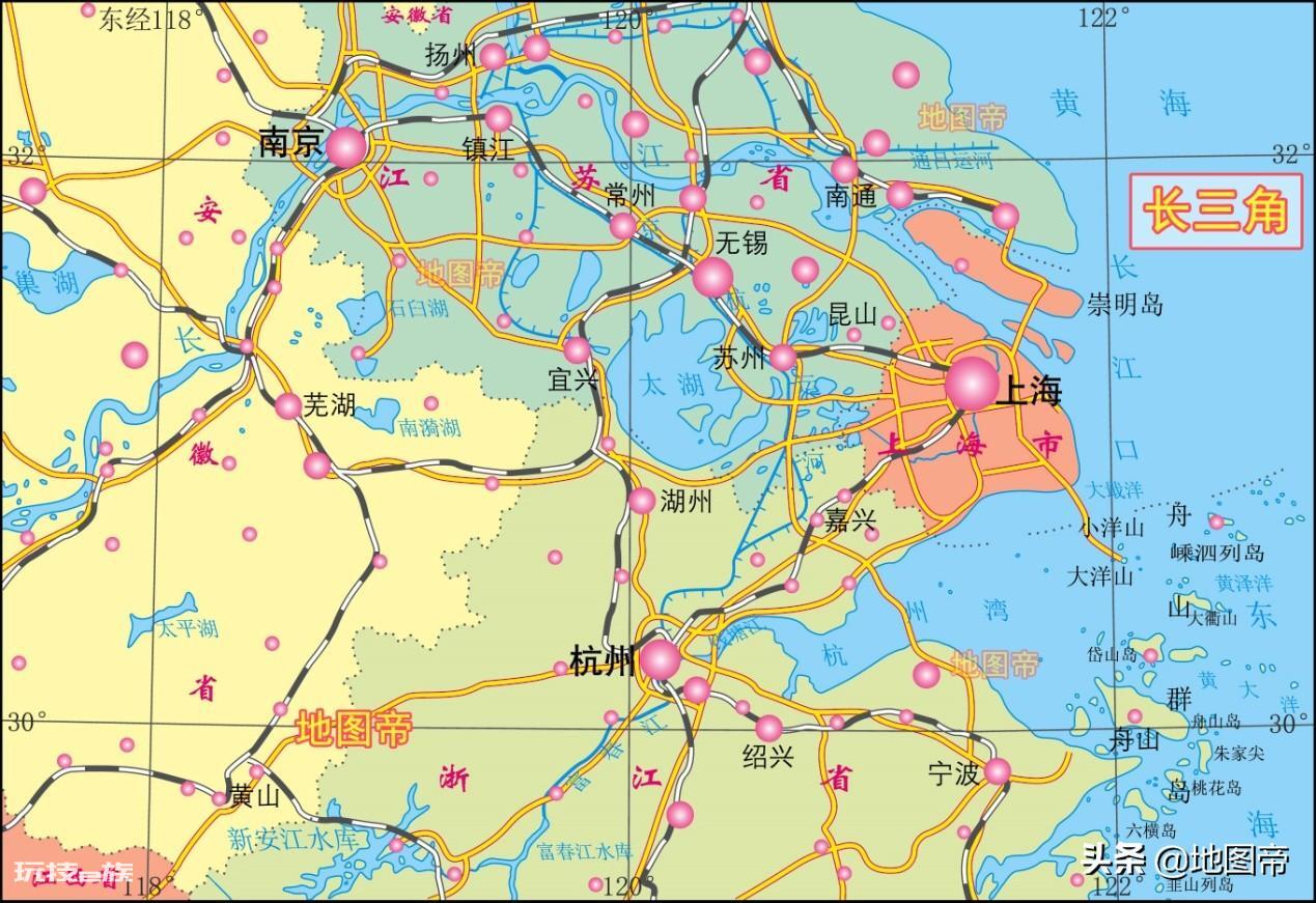 长江三角洲地理位置和范围(长三角地区包括哪几个城市)-图片6
