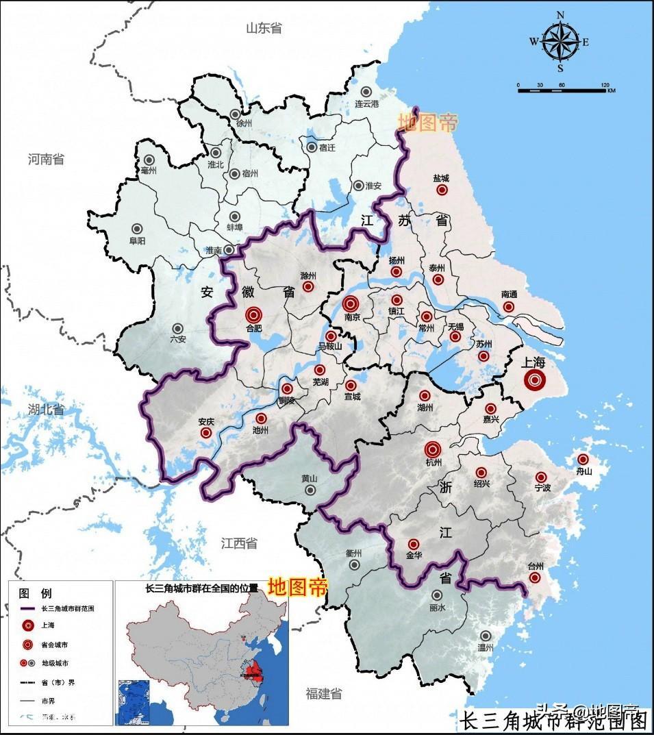 长江三角洲地理位置和范围(长三角地区包括哪几个城市)-图片7