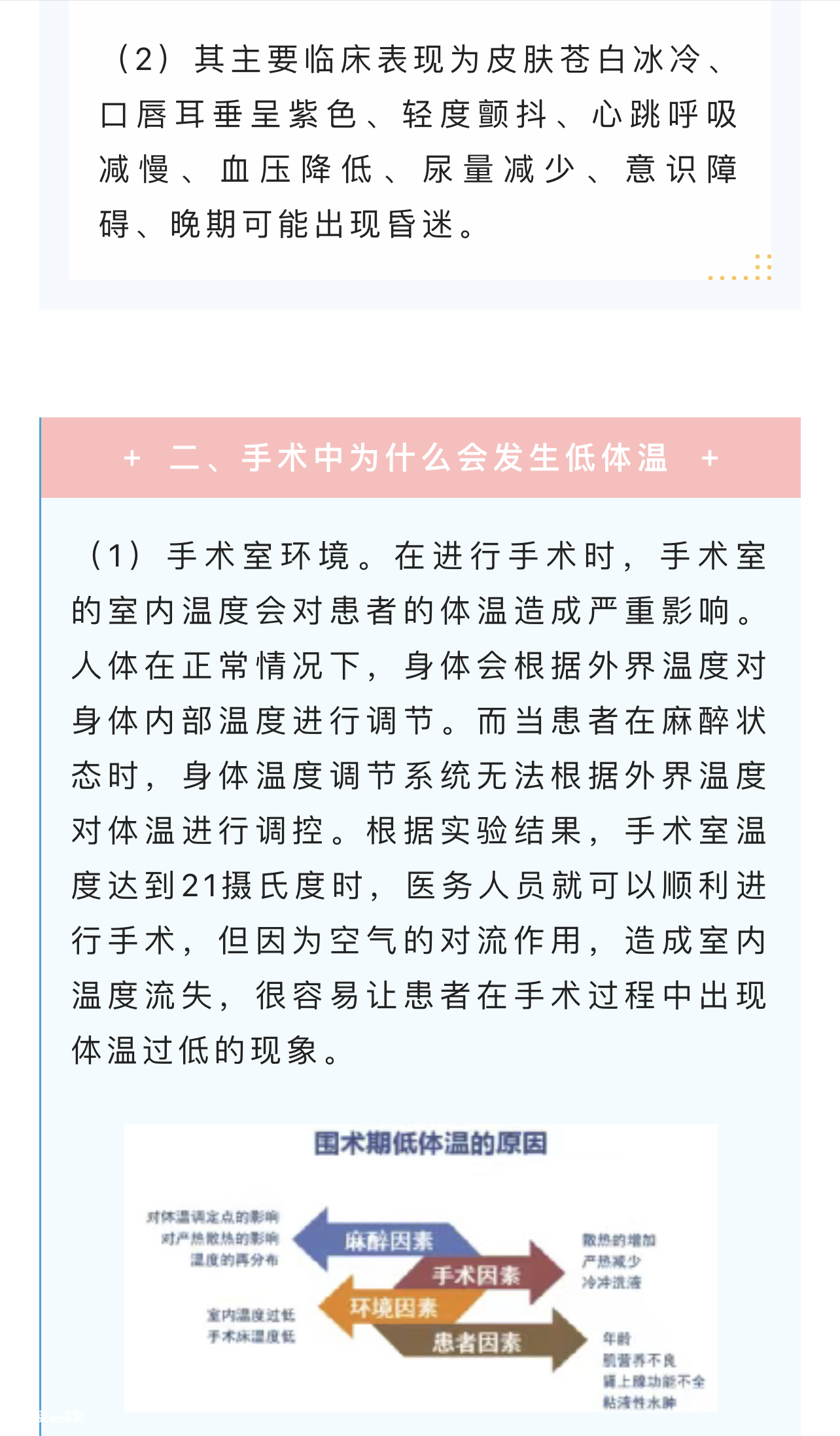 手术后好冷，术中低体温，你了解多少