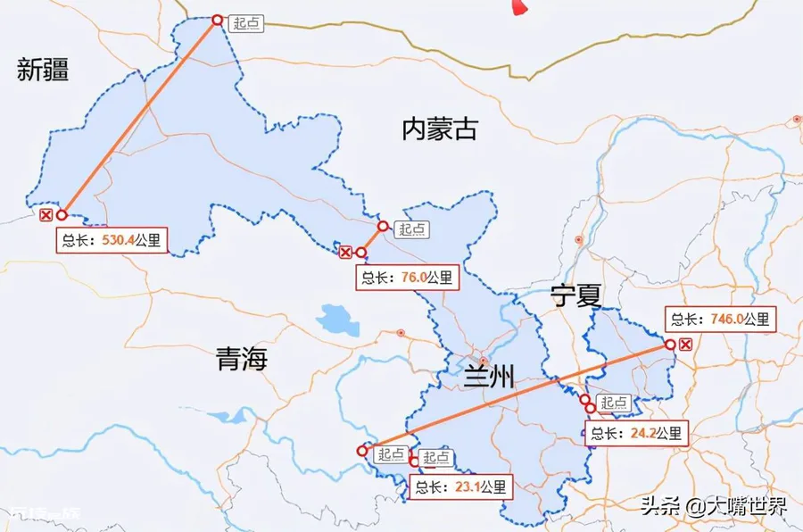 甘肃有多大面积(45.44万平方公里甘肃地图像一只哑铃)-图片3