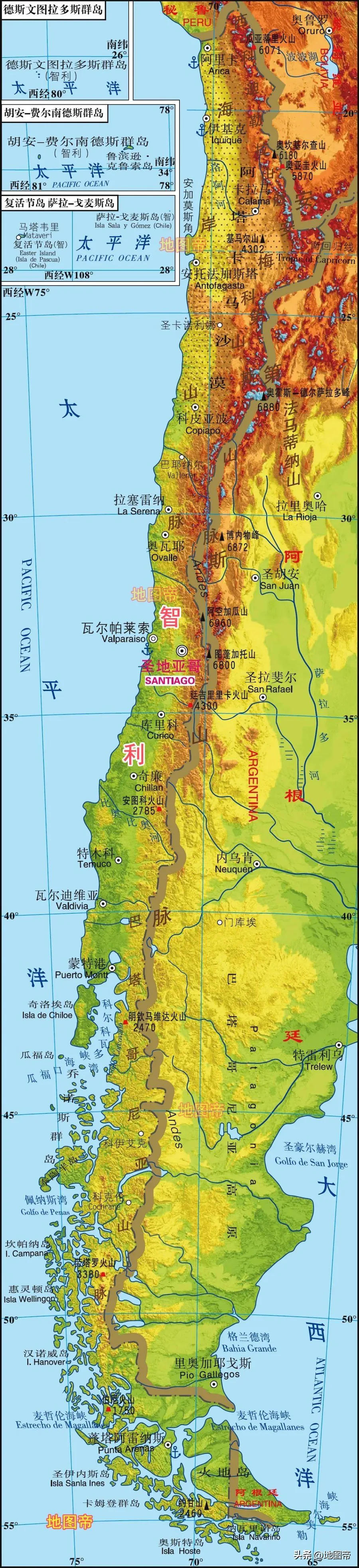 智利在哪里世界地图(南美洲国家智利的地理位置)-图片1