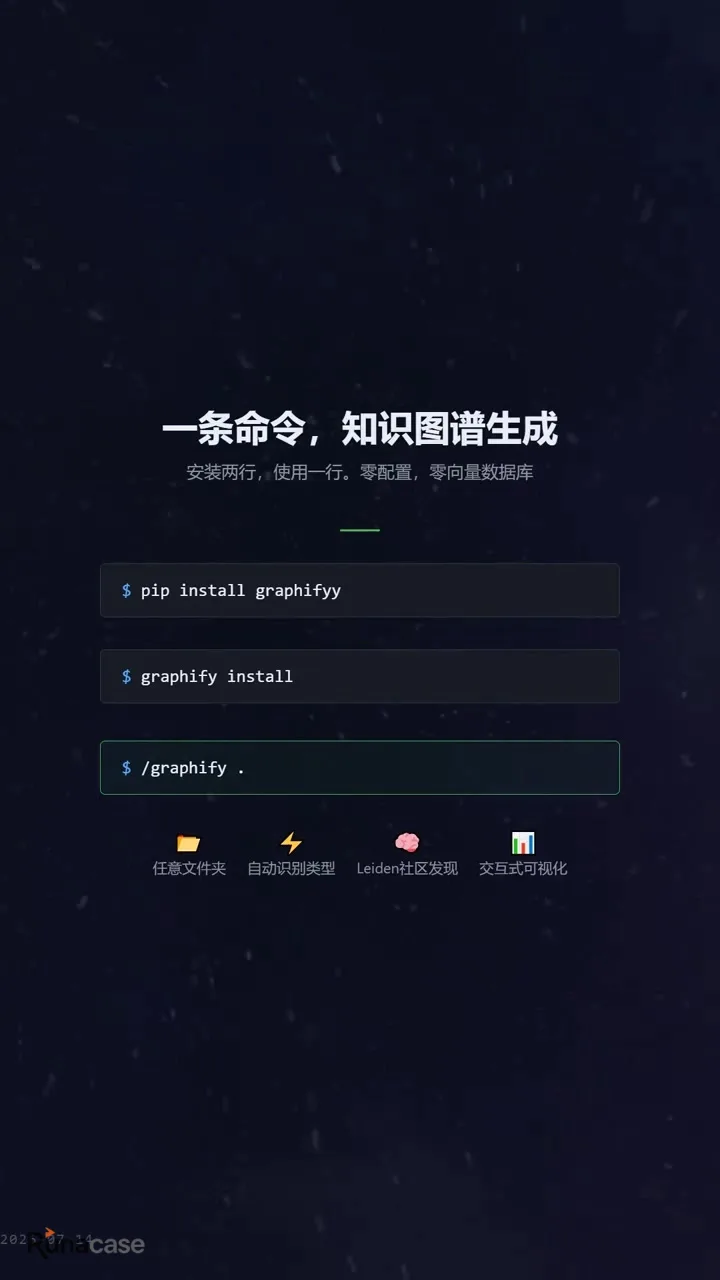【开源项目】Graphify一条命令把项目变成知识图谱,Token消耗直降71倍-图片2