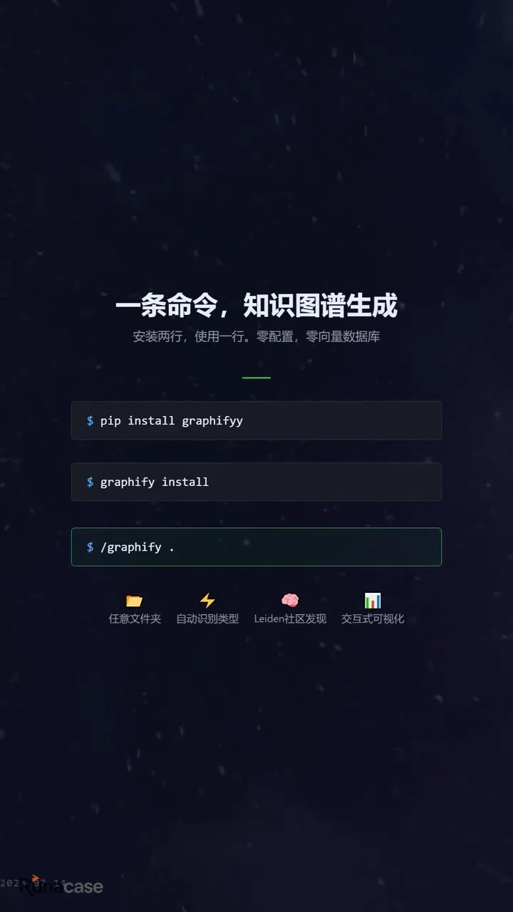 【开源项目】Graphify一条命令把项目变成知识图谱,Token消耗直降71倍-图片2